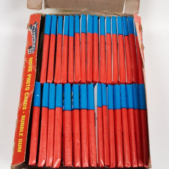 SUPERMAN 3 III 1983 Wax Pack Box Set 32-Packs Vintage Sealed - Picture 3 of 5